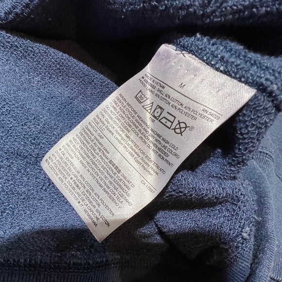 GAP Women's Hoodie - Essential Zip Up - True Indigo - Size M - Stripe - Picture 2 of 5